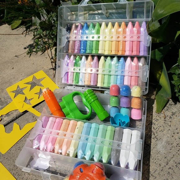 NEW 80 Piece Sidewalk Chalk Toddler Arts  Crafts Art Easter Basket Gift Spring - Picture 4 of 16